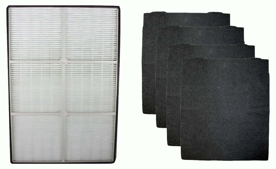 Aftermarket Whirplool HEPA filter 1183051k By Breathe Naturally & 4 carbon pre-filters compare to Whirlpool part...