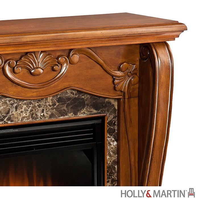 Southern Enterprises Cardona Electric Fireplace in Walnut Finish N7