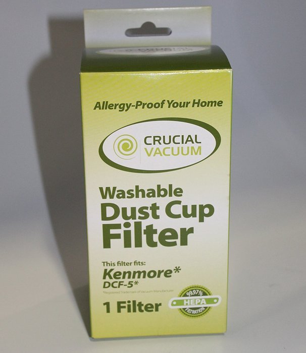 2 Kenmore DCF-5 Washable Allergen Filtration HEPA Filters; Fits All Kenmore Quick Clean Models including K37000... N3