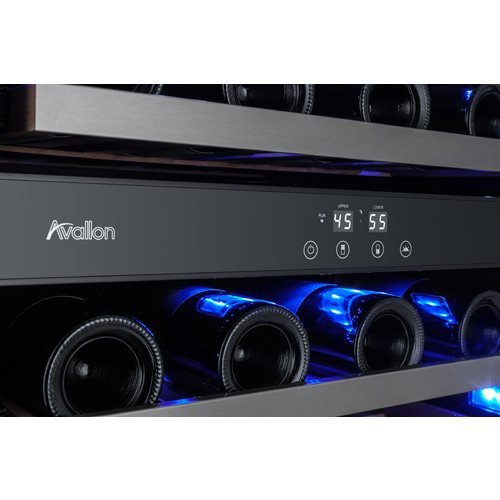 Avallon 141 Bottle Dual Zone Built-In Wine Cooler - Right Hinge N2