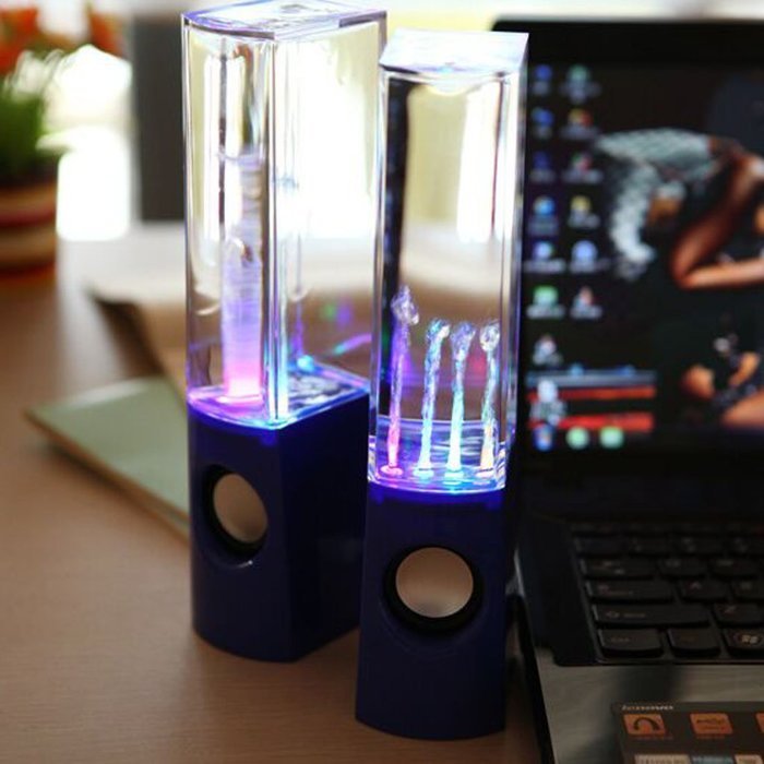 LED Light Dancing Water Show Music Fountain Bass Shock Speakers Amplifier Audio Player For Phones Computer Laptop... N21