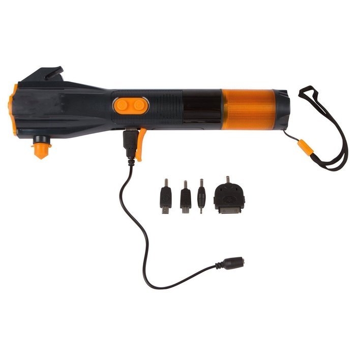 Dr. Queen ALL IN ONE Waterproof Emergency Rechargeable LED lights, Window Breaker, Seatbelt Cutter, Compass, USB...