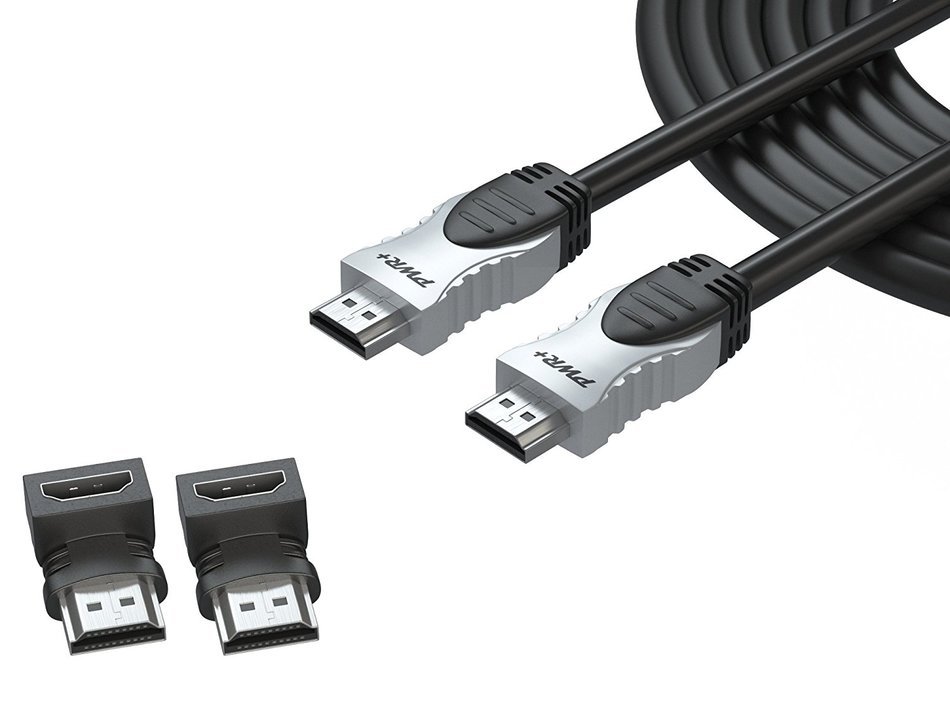 Pwr+ 50 Ft 4K HDMI 2.0 Braided High-Speed Ultra Full HD 2160p 1080P Ethernet 3D Audio Return HDMI-Cable - for...
