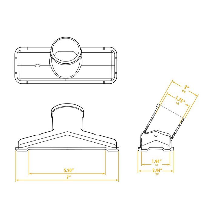 WORKSHOP Wet Dry Vacuum Accessories WS25009A 2-1/2-Inch Utility Nozzle Shop Vacuum Attachment For Wet Dry Shop... N8