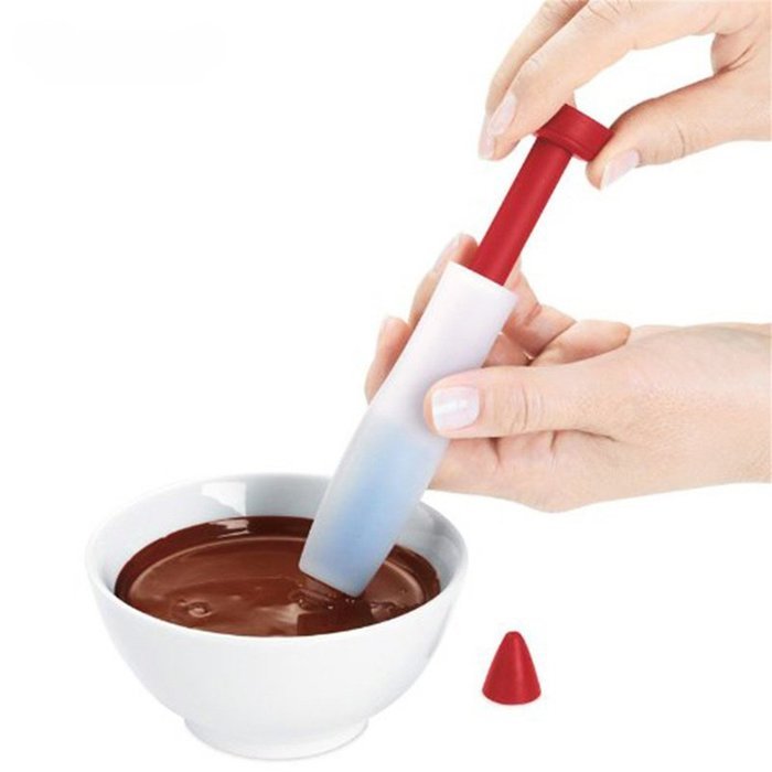 Fondant Cake Decorating Mouth Pen Silicone Chocolate Cream Sauce Baking Tool N17