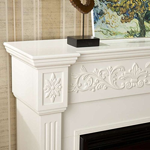 Ivory Baldwin Electric Fireplace White Carve N3
