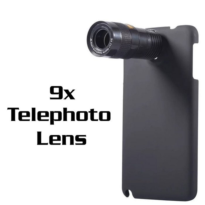 5 in 1 Mobile Phone Lens Kit, [9X Telephoto Telescope] [0.63x Wide Angle] [0.4X Super Wide Angle ] [180&deg; Fisheye... N45