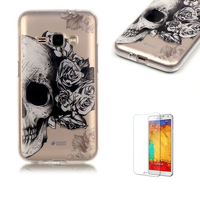Galaxy J120(2016 Model) TPU Case with Free Screen Protector,Funyye See Through Transparent Soft Rubber Silicone... N101