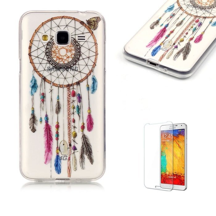 Galaxy J120(2016 Model) TPU Case with Free Screen Protector,Funyye See Through Transparent Soft Rubber Silicone... N115