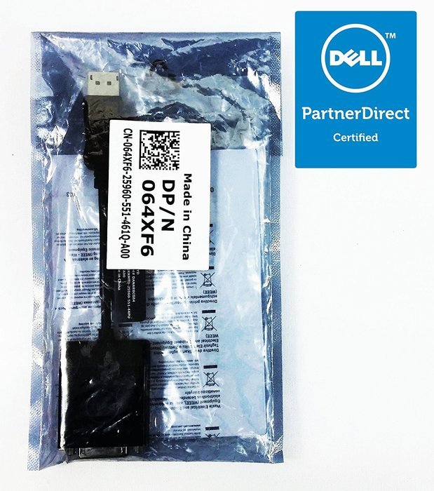 KKMYD - NEW Dell DisplayPort to DVI Video Dongle Adapter Cable - KKMYD - 64XF6 N3