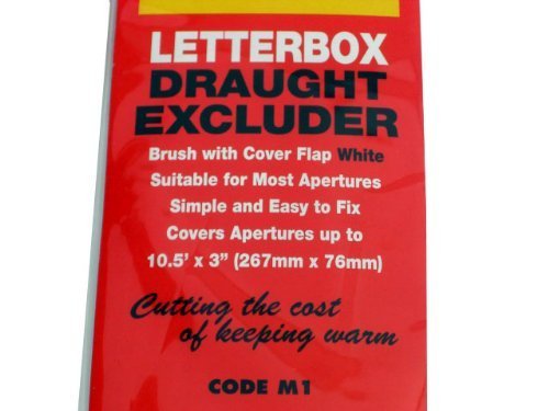 White letter box draught excluder with cover flap by seal n save N2