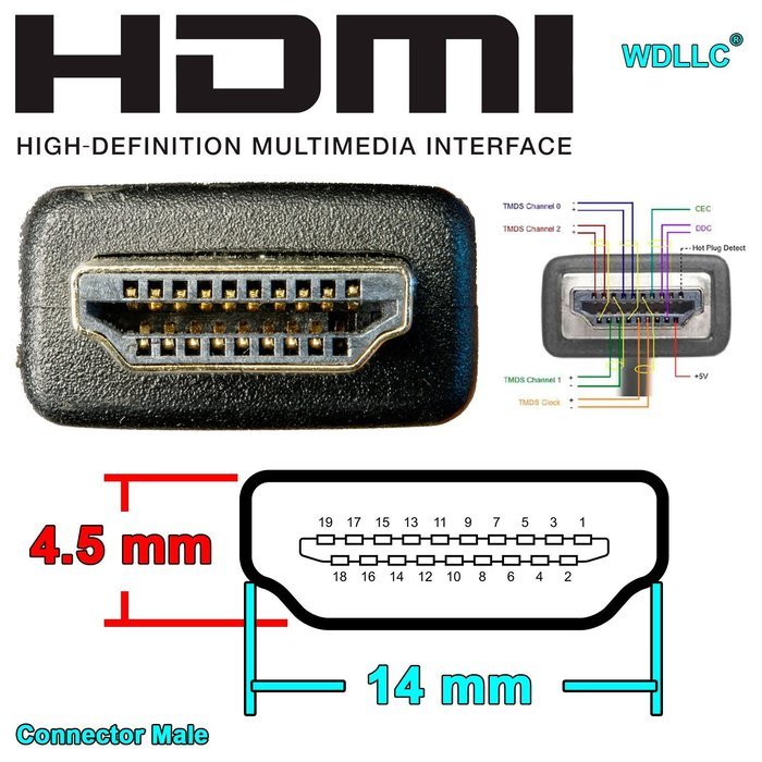 HDMI Female to Female F/F Coupler Premium Gold Plated Adapter Converter Plug (2 Pack) - WDLLC N2