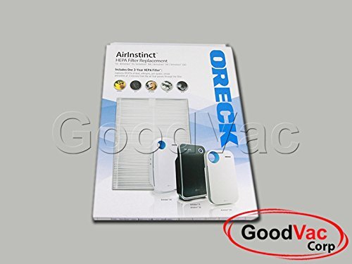 Genuine Oreck Air Instinct AirInstinct 108 75 100 150 200 HEPA 3 Year Purifier Filter. Part Number: AIR108HPK1 N2