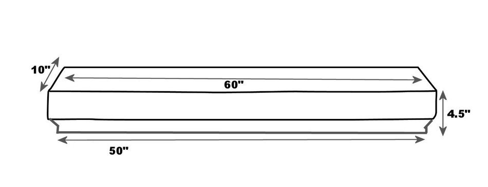 Pearl Mantels 418-60 Homestead Unfinished Fireplace Mantel Shelf, Length 60-Inch N4