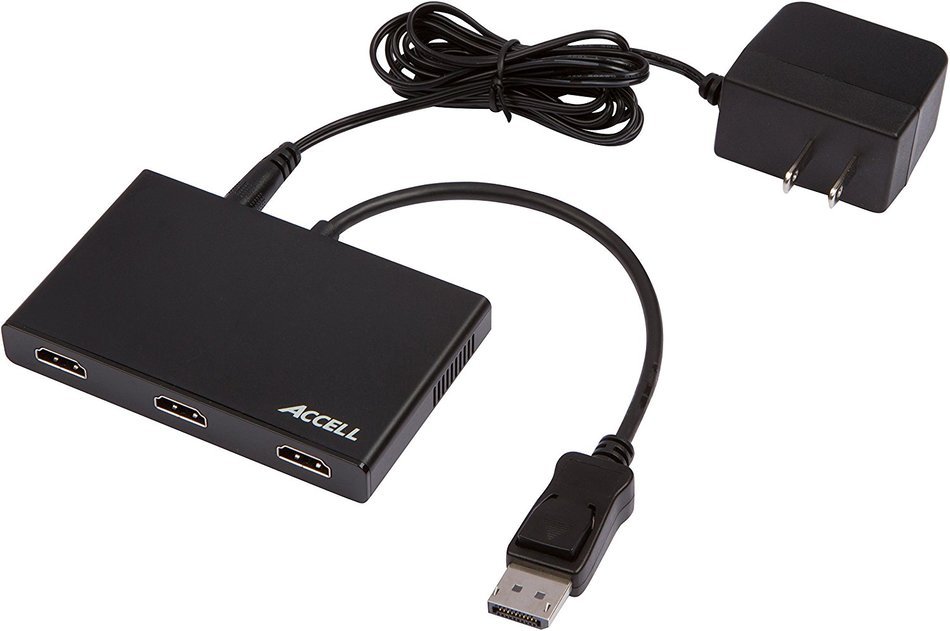 Accell K088B-008B UltraAV DisplayPort 1.2 to 3 HDMI Multi-Display MST Hub