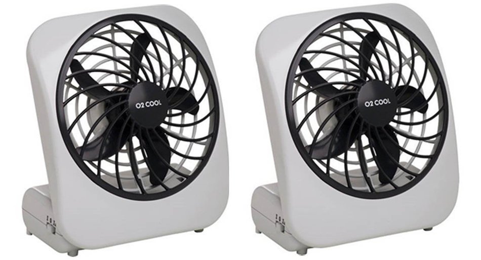 O2cool 5" Battery Operated Portable Fan 2 Count