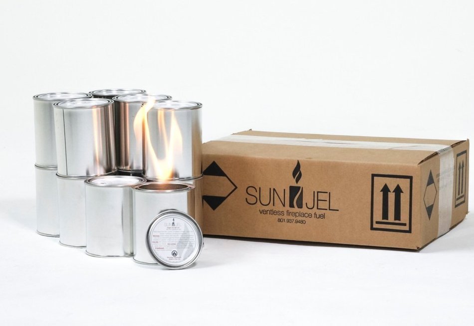 SunJel Fume-free Firespace Gel Fuel Canister, Pure Gel, 24-Pack N12