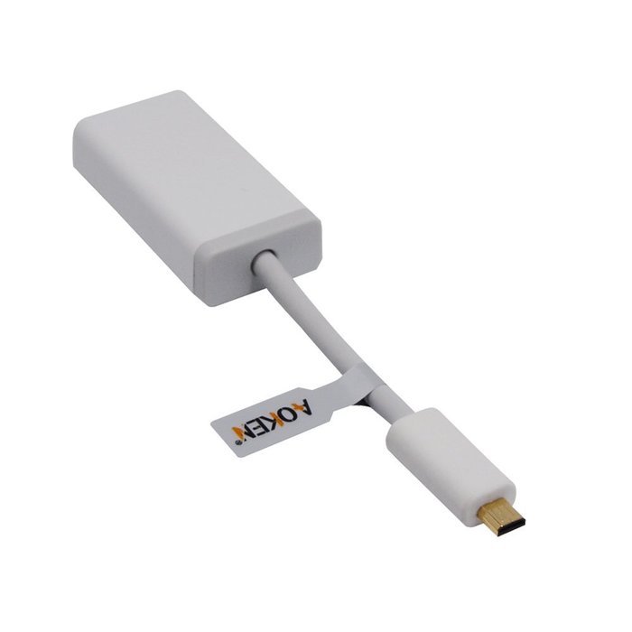 Aoken Active Micro HDMI to VGA Male to Female Adapter in white N2