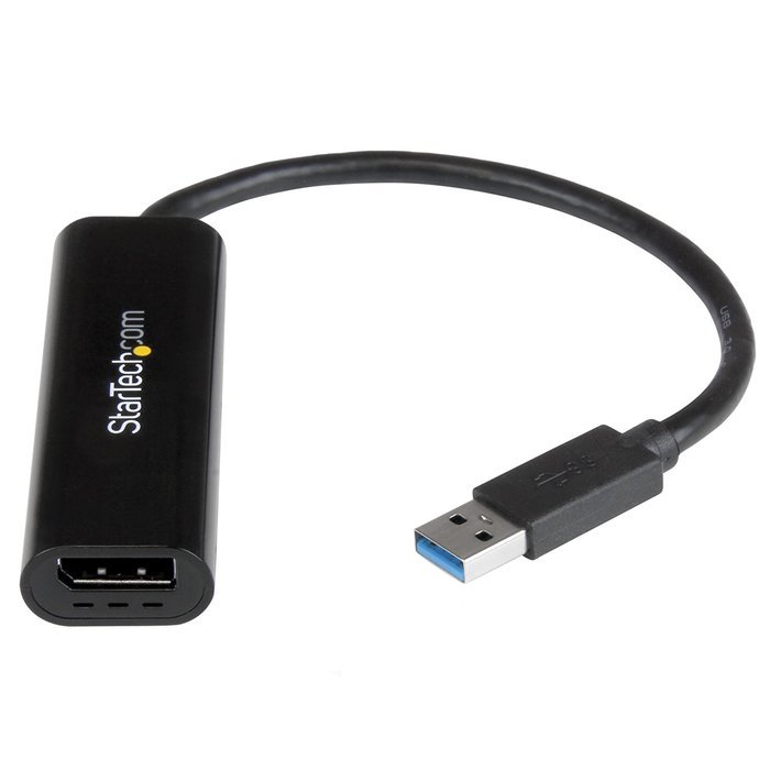 StarTech.com Slim USB 3.0 to DisplayPort Adapter - External Video Card for Multi-monitor DP - 2560x1600 and 1080p N12