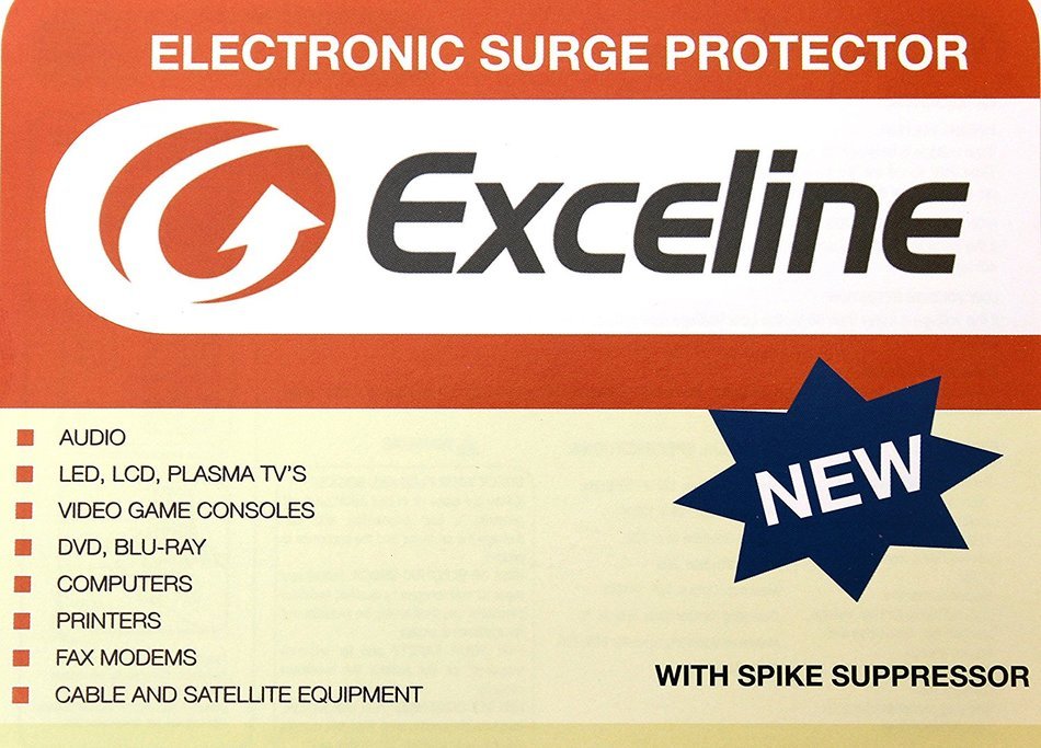 3-Outlet Electronic Surge Protector for Tv's, Audio Equipment, Video Games, Computers, Printers N4