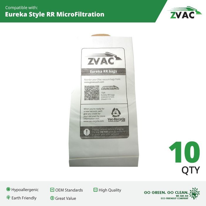 Eureka Style RR MicroFiltration Premium Vacuum Bags; Fits Eureka Ultra and Boss Smart Vac (SmartVac) 4800 Series...