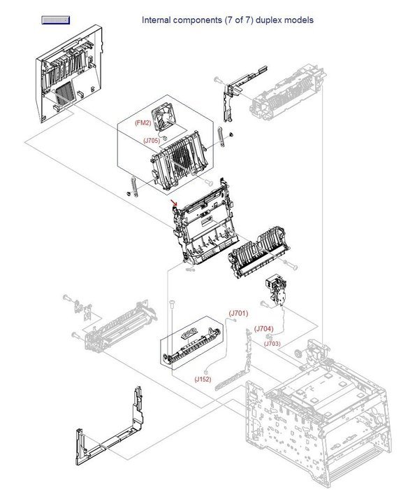 HP RM1-4879-000CN Duplexing feed guide assembly free image download