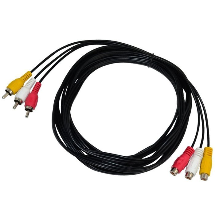 10ft 3RCA male to female Audio Composite extension Video Cable DVD N3