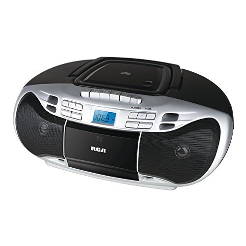 RCA RCD378D CD Boombox with Cassette and AM/FM Radio, Black (Certified Refurbished)