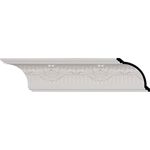 Ekena Millwork MLD04X04X06NE Nevio Crown Molding, 4 5/8-Inch x 4 3/8-Inch x 6 3/8-Inch x 96 1/8-Inch by Ekena...