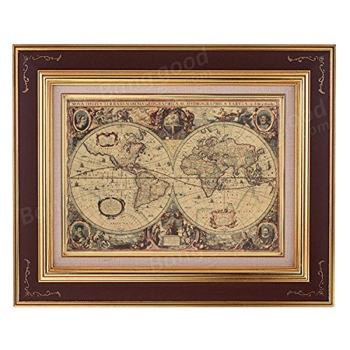 Bargain World Retro Kraft Paper 1641 Old Globe Navigation Map Home Decor N2