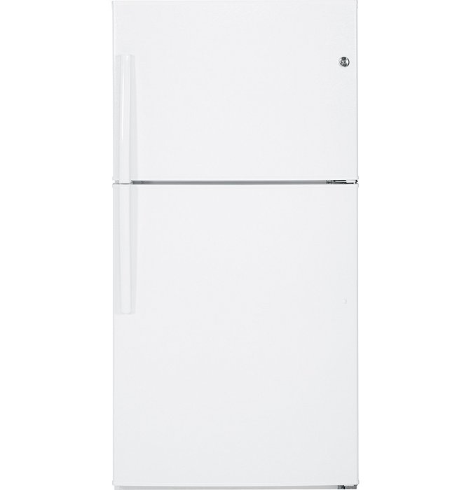 GE GTE21GTHWW 21.2 Cu. Ft. White Top Freezer Refrigerator - Energy Star