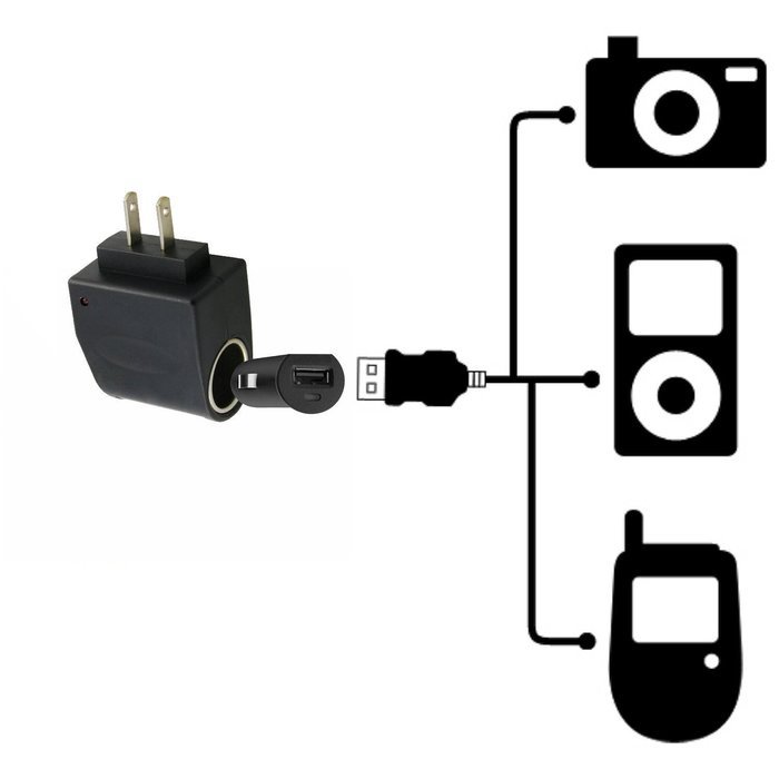 Dr.luck 301 Series 12v Car Power Universal AC to DC Car Cigarette Lighter Socket Adapter in US Plug (Pack of 1... N2