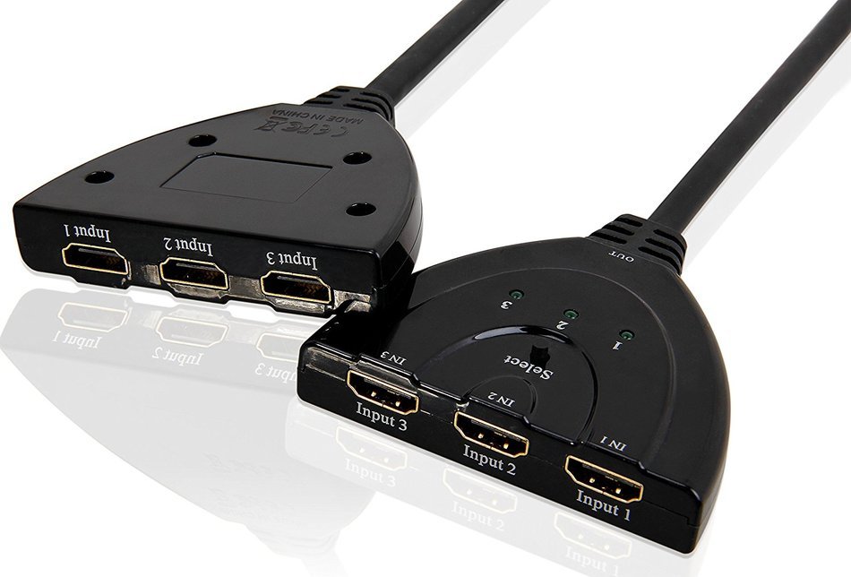 A-technology Sl3103 3&times;1port Hdmi Pigtail Switch3&times;1 with 0.6 Ft Hdmi Cable Can Make You Connect Dvd/xbox360/stb... N18