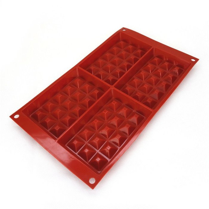 4-Cavity Mini Fancy Bundt Waffles Cake Cookie Pan Silicone DIY Mold Baking Mould N3