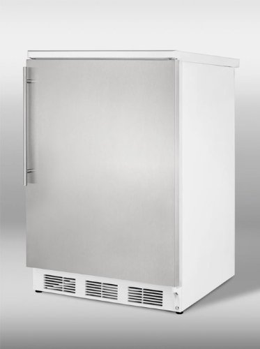 Summit FF6SSHV: Freestanding all-refrigerator with auto defrost, stainless steel door and thin handle