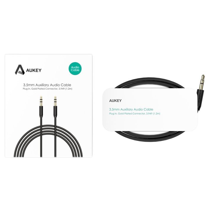 AUKEY Audio Cable 3.5mm Premium Auxiliary 4ft Aux Audio Cable for Headphones, iPods, iPhones, iPads, Home or Car... N4