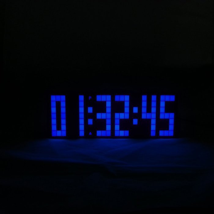 Chihai Big Screen Countdown Timer with Remote Control Digital Alarm Desk Clock(blue Light)