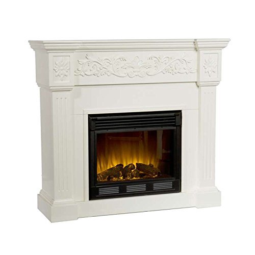 Ivory Baldwin Electric Fireplace White Carve N5