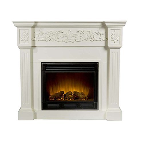 Ivory Baldwin Electric Fireplace White Carve N6