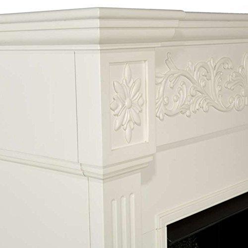 Ivory Baldwin Electric Fireplace White Carve N8