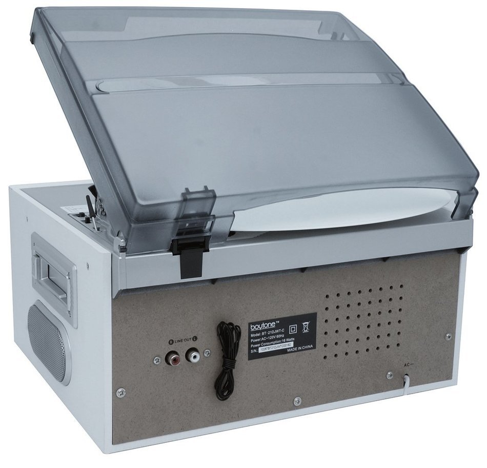Boytone BT-21DJWT-C, Limited Edition 3 Speed Turntable Ability to convert vinyl record, CD, Cassette, AM/FM Radio... N6