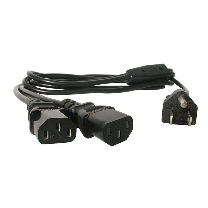 StarTech.com PXT101Y 6 feet Standard Y Computer Power Cord NEMA 5-15P to 2x C13 N7