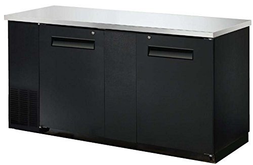 UBB-3 Narrow Solid Door Back Bar Cooler Stainless Steel Top and LED Lighting