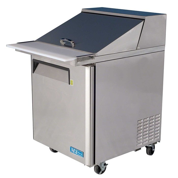 Turbo Air MST-28-12 28" 1 Door Refrigerated Sandwich Prep Table | (12) 1/6 Pan Capacity