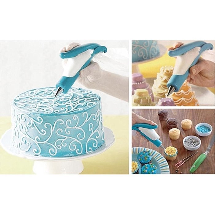 Fondant Cake Decorating Mouth Pen Silicone Chocolate Cream Sauce Baking Tool N28
