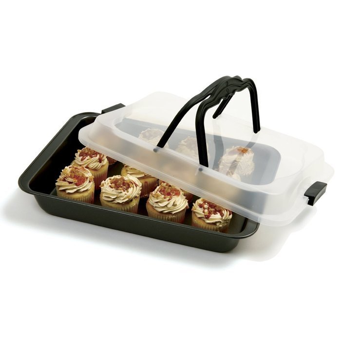 Norpro 13 Inch Nonstick Baking Pans With Locking Cover