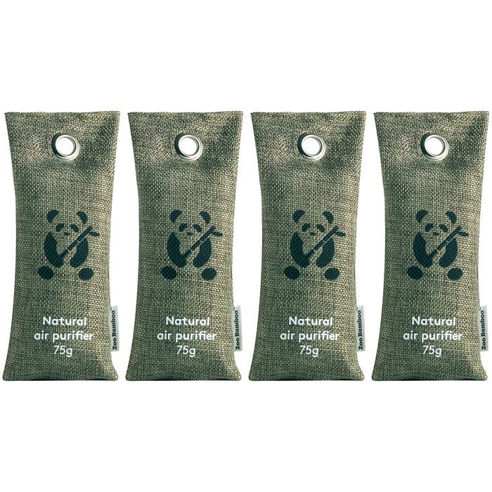 Bamboo Charcoal Air Purifiers by ZooBamboo - Fragrance Free Odor Eliminator Freshener and Dehumidifier for Smokers... N19