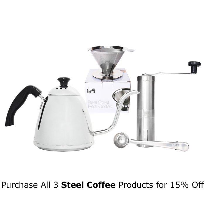 Steel Coffee Pour Over Kettle for Coffee and Tea Premium 18/10 304 Stainless Coffee Maker for Camping Stove Top... N3
