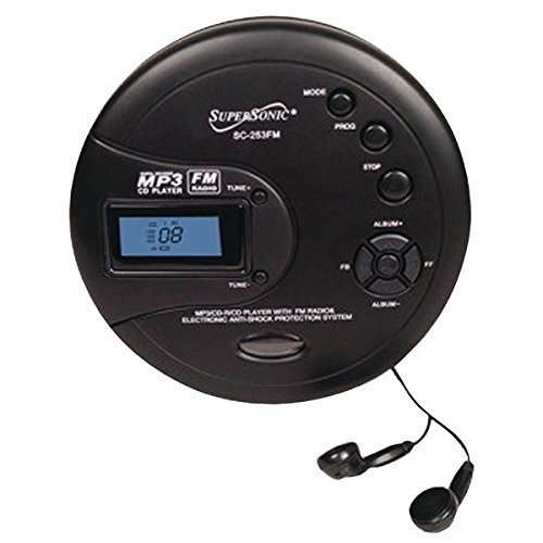New Supersonic SC-253FM Personal MP3/CD Player with FM Radio