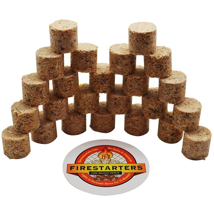 Fire Brand Depot FIRESTARTERS -- Fire-Starting Mini Pods for All-Natural Quick-Starting Fires (24) N2